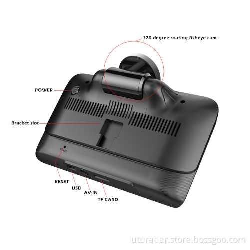 IPS Touch Screen 360 degree panoramic dash cam 1080P fhd dual lens car camera dvr video recorder